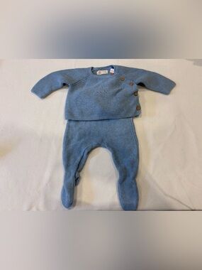Blue baby newborn Zara sweater outfit
